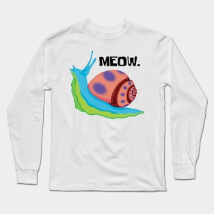 Gary The Snail - Meow. Long Sleeve T-Shirt